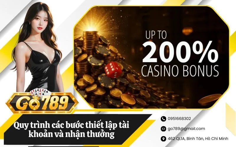 Quy trình các bước thiết lập tài khoản và nhận thưởng